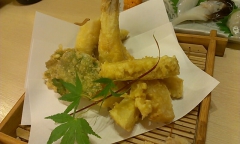 穴子と筍天麩羅